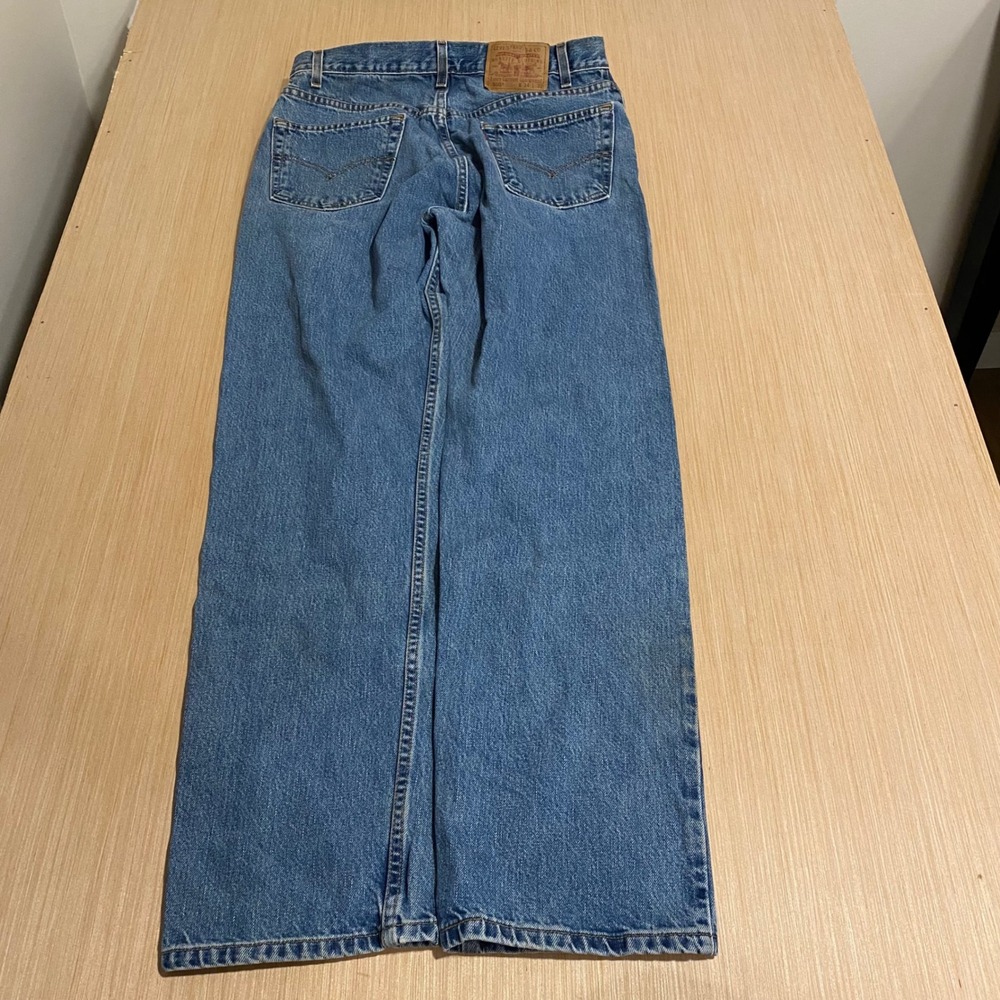 Levis 505 Regular Fit Straight Leg Jeans Mens 34x32 Medium Wash Blue Denim - Picture 3 of 5